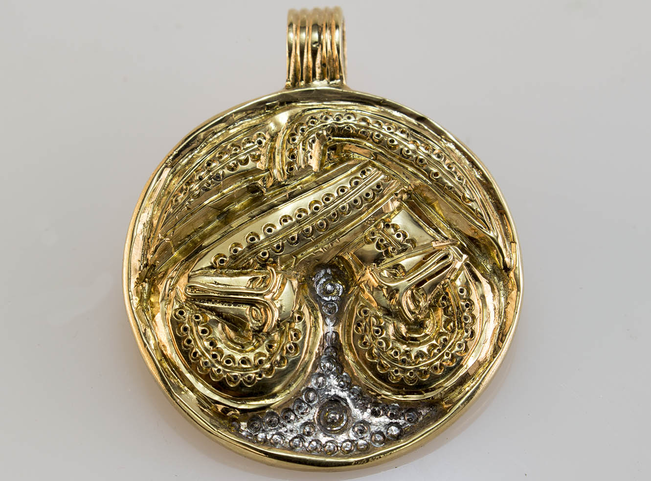 Entwined snake Vendel pendant